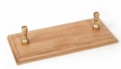 Solid Oak Base + 2 Brass Cast Iron Brackets thumbnail