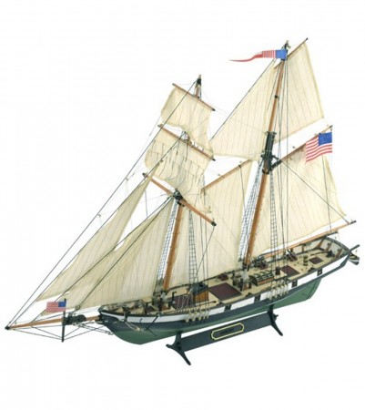 1:60. American Schooner Harvey Wooden Model Ship Kit