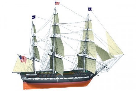1:100 USS Constitution -Wooden hull