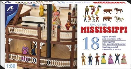 SET OF 18 METAL FIGURINES AND ANIMALS FOR MISSISSIPPI