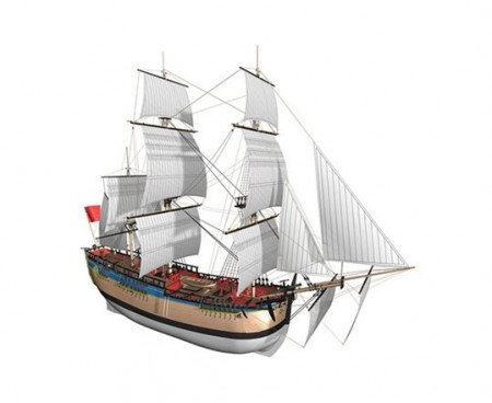 1:50 HMS Endeavour -Wooden hull